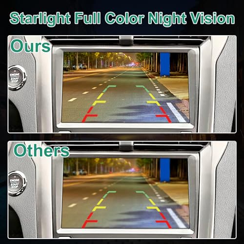 Image of HS7Z-19G490-A Backup Rear Camera Replacement for Ford Fusion /Energi /Hybrid 2017-2020 & Ford Police Responder Hybrid 2019 2020, OE Camera Replaces HS7Z-19G490-F, HS7Z-19G490-D by GreenYi