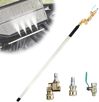 2026 Upgraded Cleaning Wand, 24 Portable Radiator Cleaning Tool,High Pressure Radiator Flush and Cleaner Tool with 2 Quick Coupler, Fit for Cars Truck, RV 1