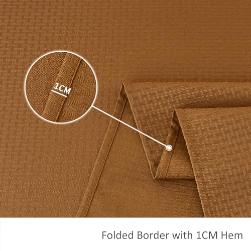 Image of maxmill Fall Tablecloth Stain Resistant Waterproof Wrinkle Resistant Spillproof Soft Weaved Pattern Table Cloth for Dining Room Harvest Thanksgiving Parties, Rectangle 70 x 108 Inch, Amber