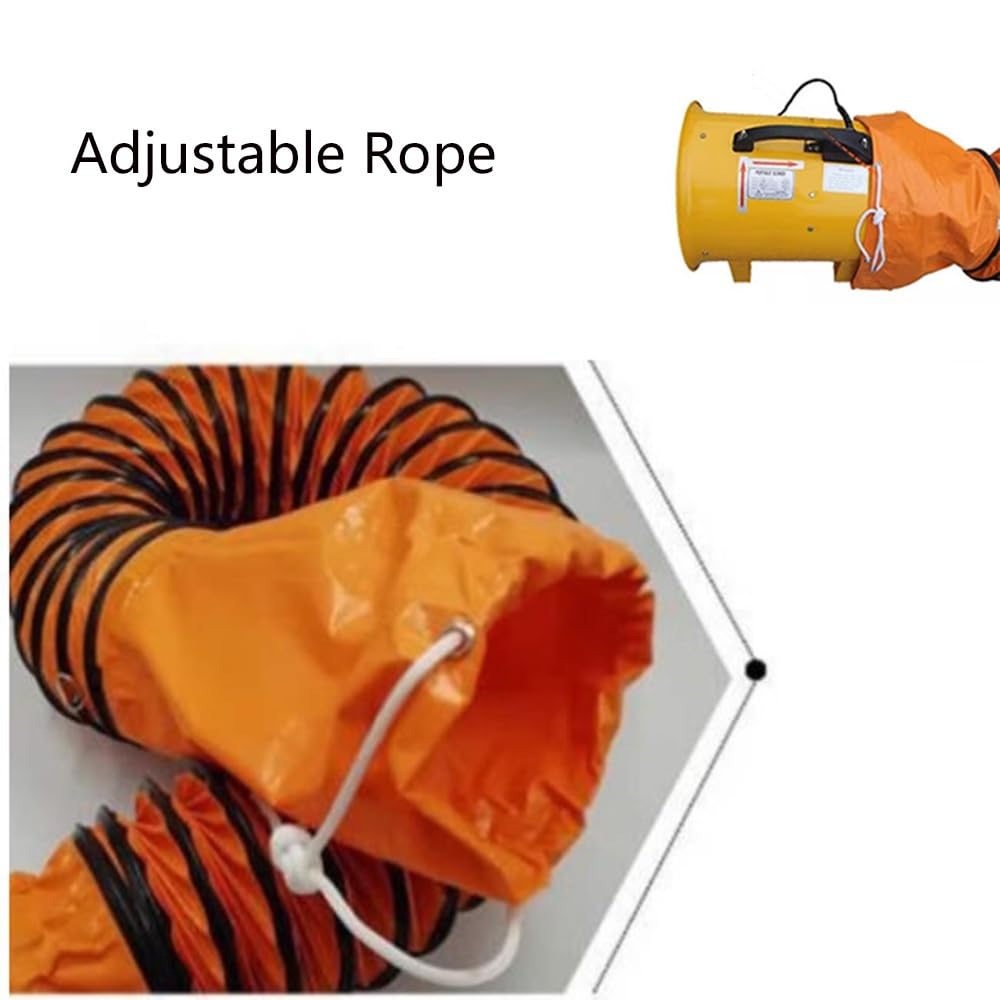 Lüftungsschlauch 25cm 30cm 50cm Flexibel Kanalschlauch Warmluftschlauch Lufttransportschlauch 2m 10m Länge Baulüfterschlauch Ausziehbar Schlauch Für Baulüfter(2m/6.6ft,200mm/7.9in)