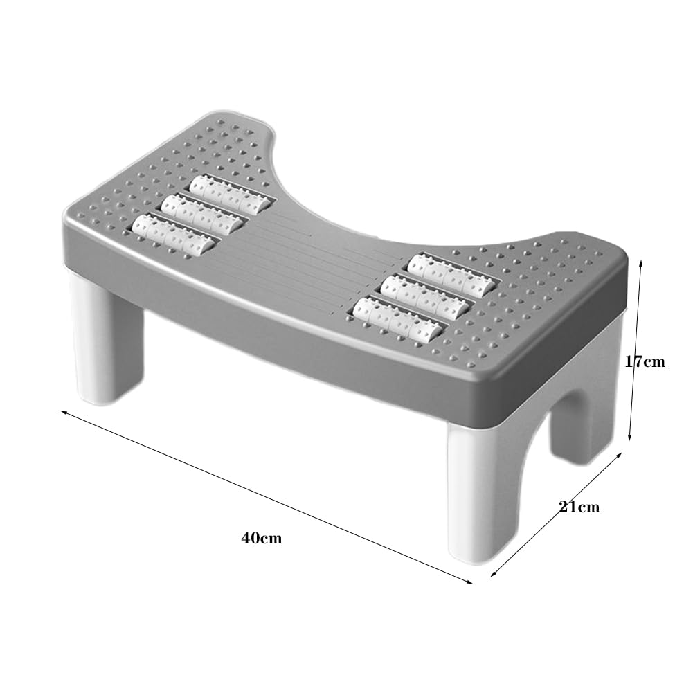 Toilettenhocker Ergonomie Toilettenhocker Erwachsene rutschfest Wissenschaftliche Darmberuhigende Höhe Verhindert Hämorrhoiden,Verstopfung, Blähungen usw. (Grau)