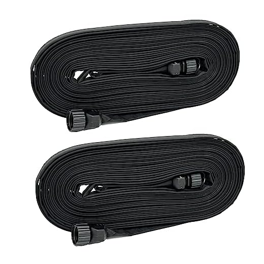 Rocky Mountain Goods Soaker Hose Flat - Heavy Duty Double Layer Design - Saves 70% Water - Consistent Drip Throughout Hose - Leakproof Guarantee - Garden/Vegetable Safe (2, 75 FT)