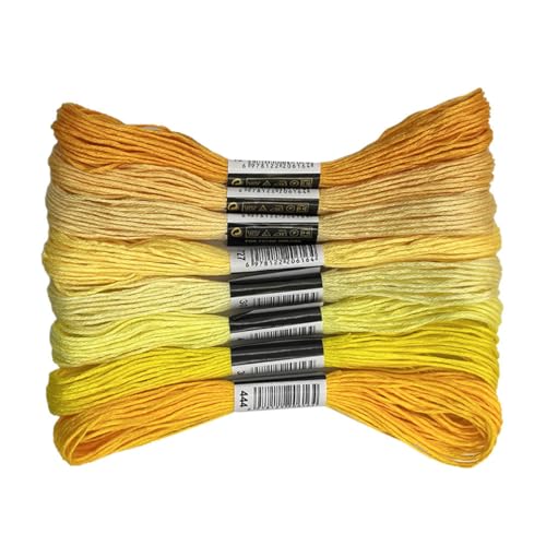 Image of 1 Pieces Cross StitchEmbroidery Floss,100% Eco-Cotton Cotton Premium Skeins, Ideal for Arts & Crafts (Yellow Series 67978)