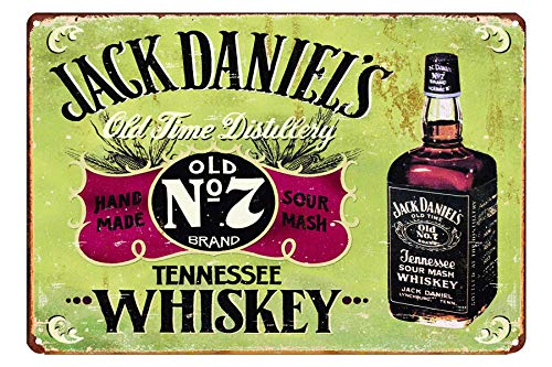 LIPTOR Jack Daniels Whiskey Retro Vintage Metal Tin Sign Poster Style Wall Art Pub Bar Decor 8
