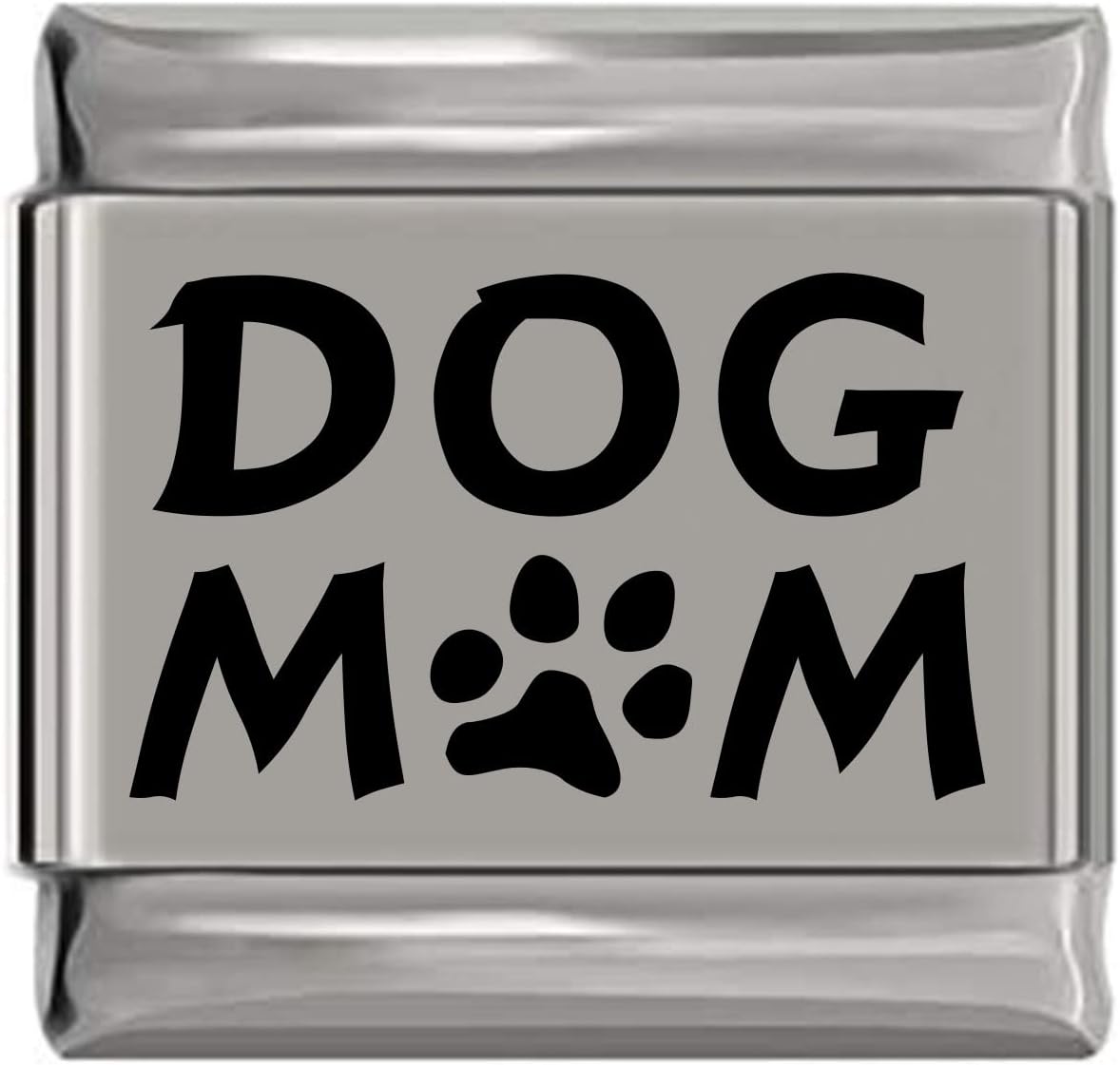 NewCharms Dog Mom Laser Engraved Italian Charm (9mm Standard Size)