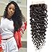 Unice Hair Brazilian Virgin Hair Deep Wave 4x4 Lace Closure Free Part Natural Color (12inch)