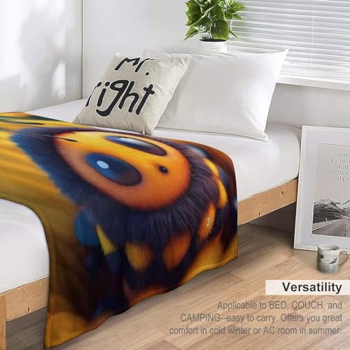 Impression 3D couverture légère en polaire douce motif abeille chic - 7