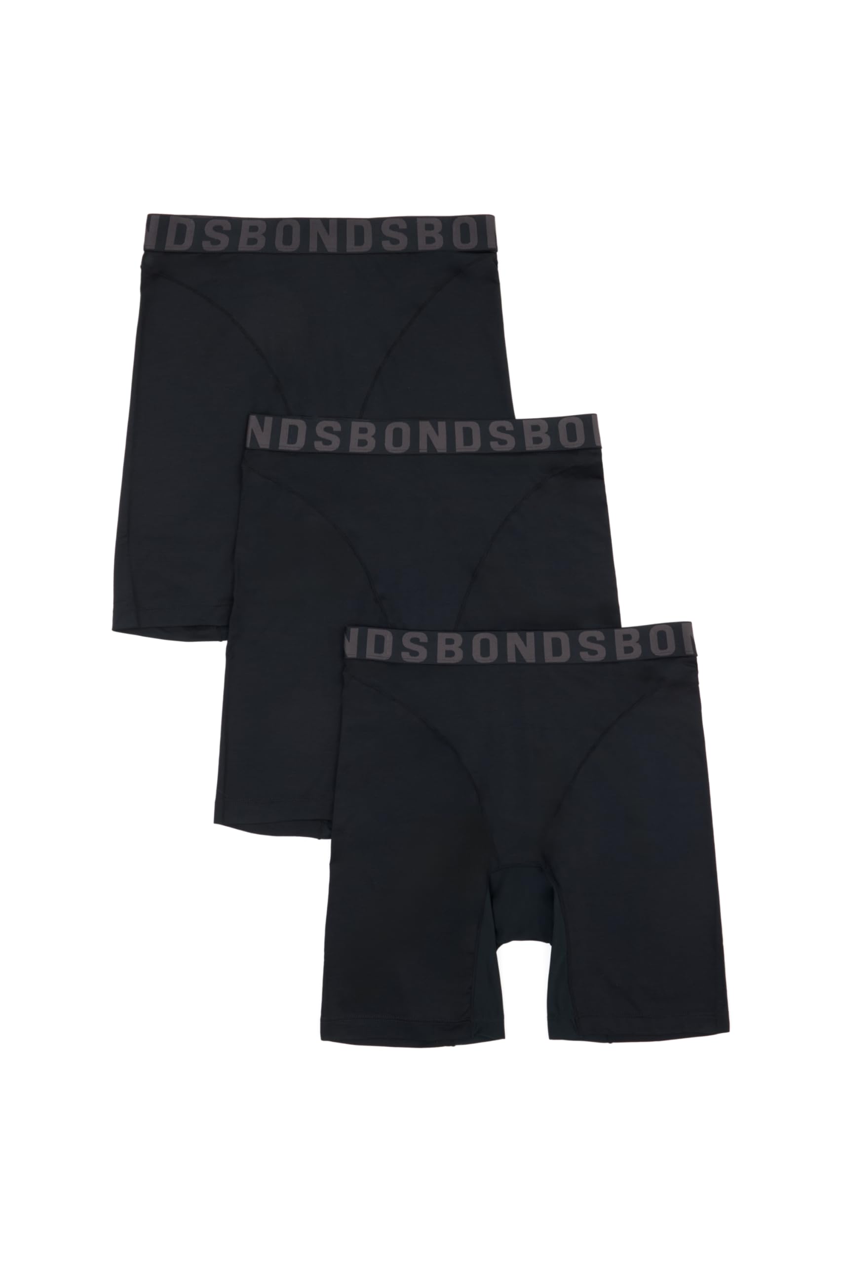Bonds Women's Underwear Anti-Chafing Boxer Briefs Pack, Chafe Off Panties for Women, Viscose/Bamboo Underwear: Medium Black 3