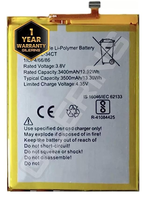 Image of Original BL-34CT Battery for Tecno Camon i4 / Camon -iSky3 / KB3 / CB7 / CB7J / KB7 / KB7J / BL-34CT / BL34CT Battery with 1 Year Warranty ****(G320)