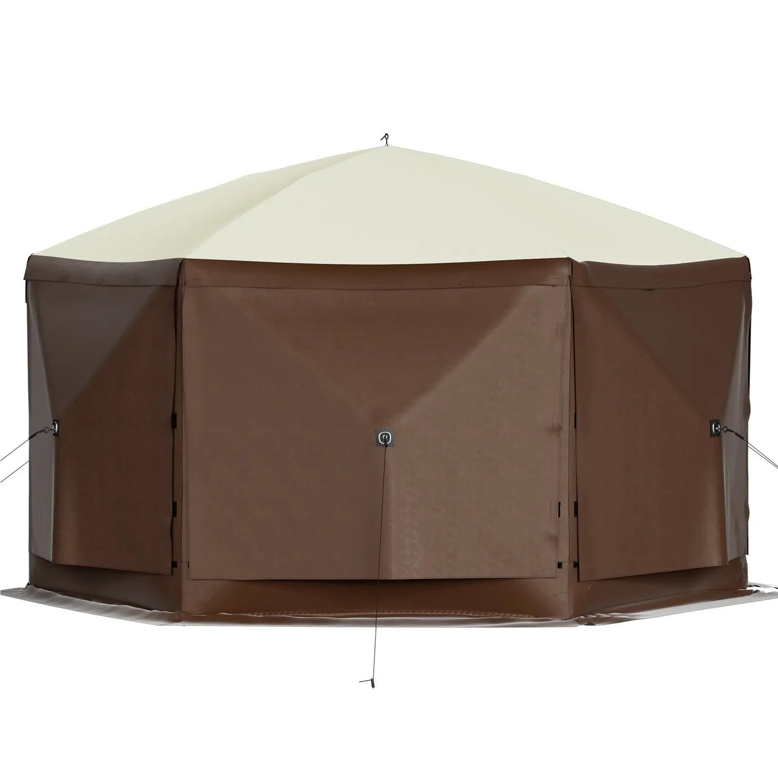 namiot turystyczny Wodoodporna osłona ekranu dla 8 osób Camping 10'x10' z przenośną torbą do przechowywania Camping Altana Namiot 6-stronny, rozkładany namiot namiot tunelowy