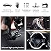 coofig Leather Steering Wheel Cover,Durable,Breathable,Anti-Slip Comfortable Universal 38cm/15 Inches for Car Truck SUV Jeep (White-Black)