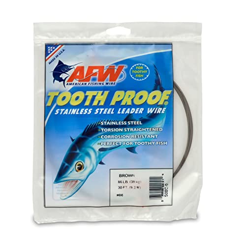 Image of American Fishing Wire Tooth Proof Stainless Steel Single Strand Leader Wire