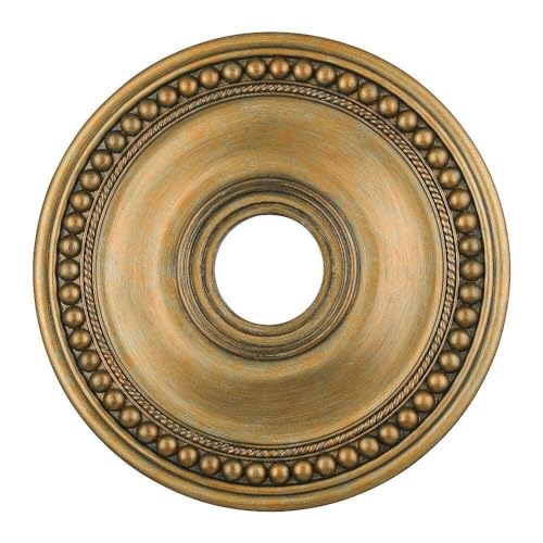 Image of Livex Lighting 82074-48 Wingate Ceiling Medallion, Hand Painted Antique Gold Leaf