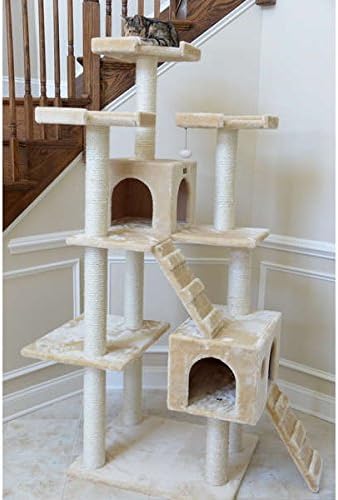 Armarkat Classic Cat Tree Beige/14 D x 50" W x 74" H