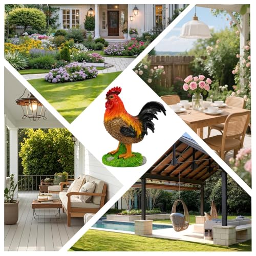 Sculpture décorative extérieure de poulet pour égayer un jardin vide - 5