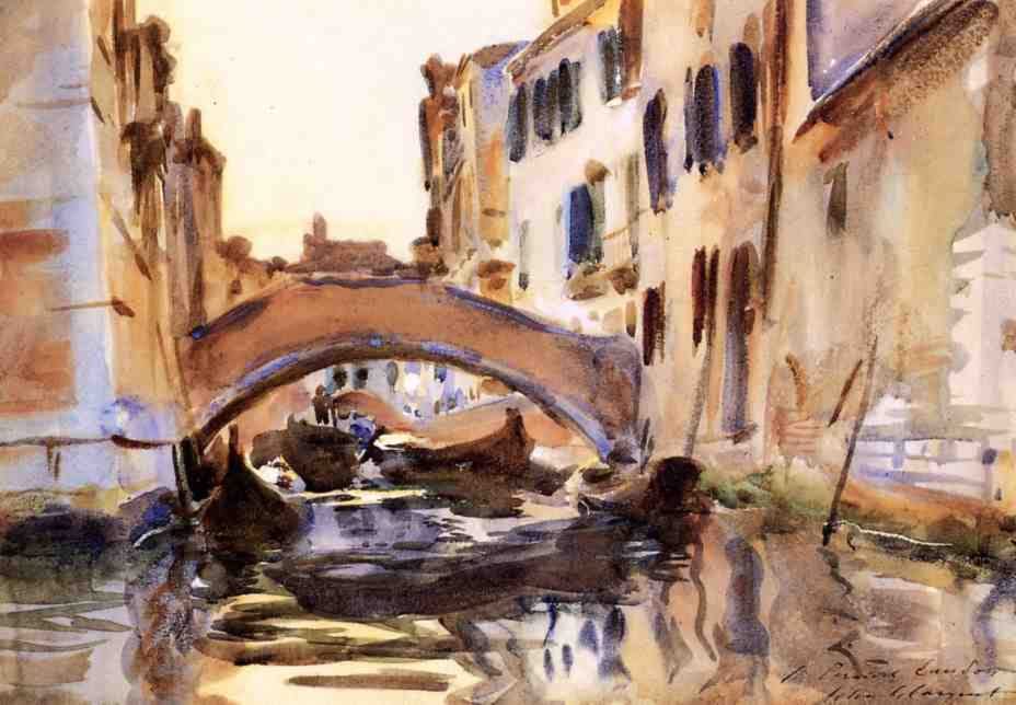 Peinture moderne Canal vénitien John Singer Sargent sur toile haut de gamme