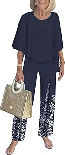 Lounge Sets for Women 2026 Summer Casual 3/4 Sleeve Shirts Wide Leg Pants Matching Tracksuit Sets Travel Outfits