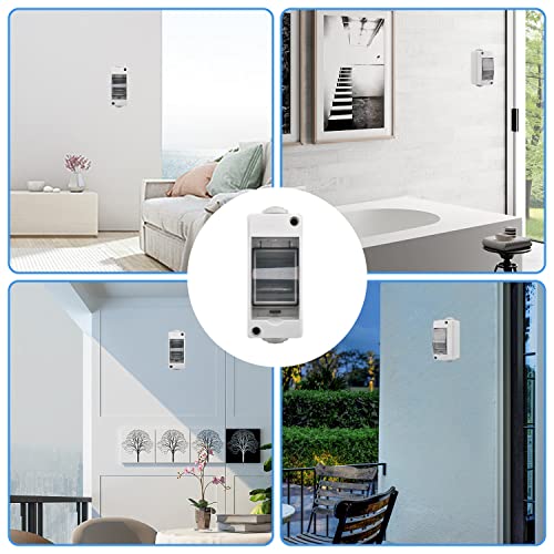 Image of IP65 Waterproof 2-Way Distribution Box with DIN Rail | ABS Shell,Indoor /Outdoor Use ,Circuit Breaker Compatible,Size 4.72x3.54x2.13in