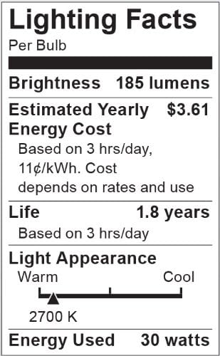 Miniatura 2 de Satco S3210 - Bombilla R20 de base media de 120 V, 30 W, esmerilada