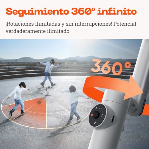 Insta360 Flow Pro Paquete Estándar – Gimbal estabilizador de teléfono impulsado por IA, Seguimiento 360º Infinito, estabilización de 3 Ejes, trípode Incorporado, portátil y Plegable 6