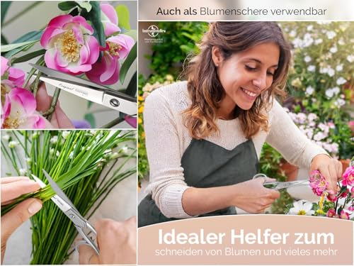 Vielzweckschere aus Solingen Küchenschere Haushaltsschere 5 Zoll Made in Germany Universal Schere mit einseitiger Mikroverzahnung perfekt für Haushaltsarbeiten 12,7 cm Edelstahl Rostfrei