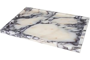 Refined Modern Tray: Authentic Marble Vanity Tray for Elegant Home Decor