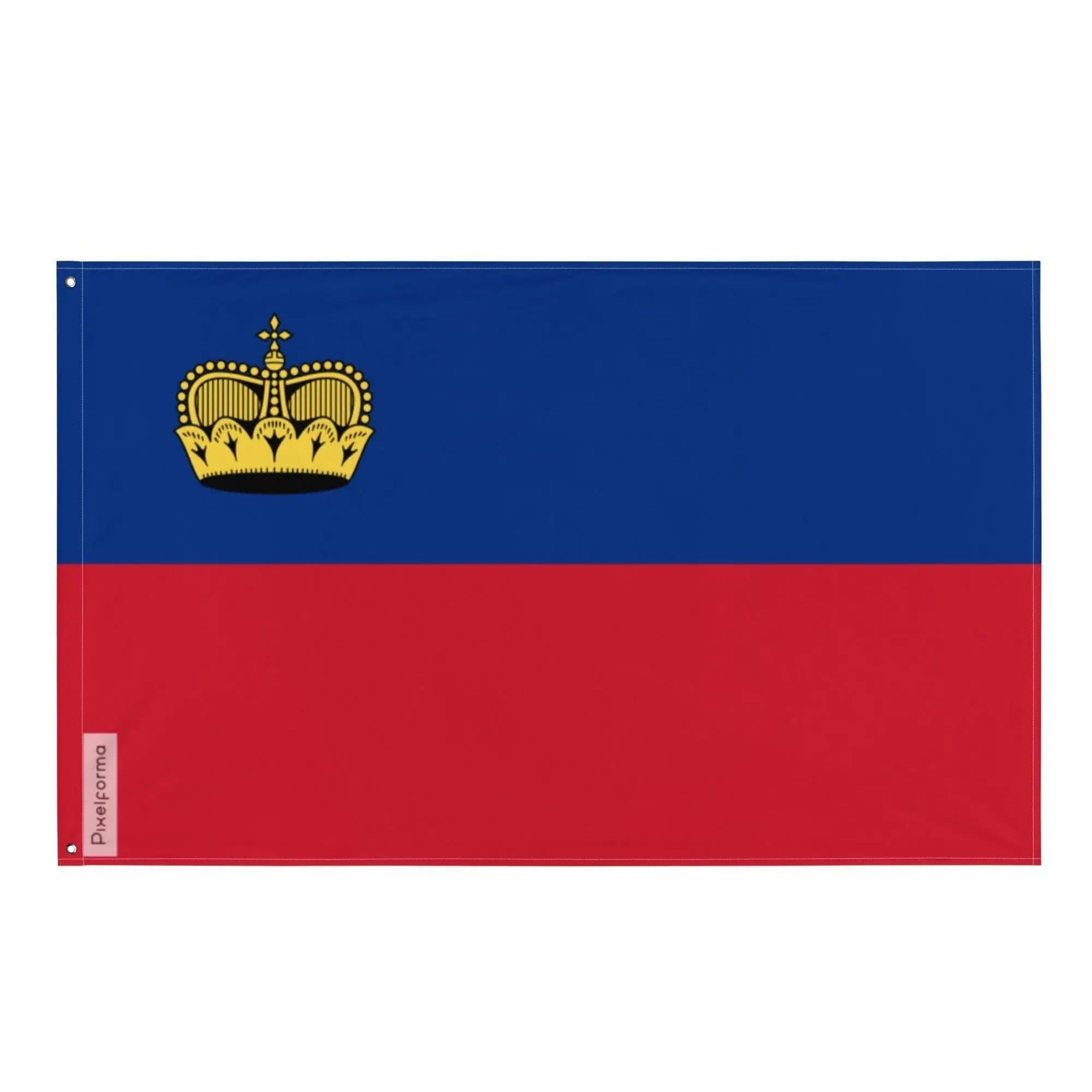 Pixelforma Liechtenstein Flag in Various Sizes 100% Polyester Print with Double Hem 5. 1 Eyelet Each Corner 90 x 150 cm