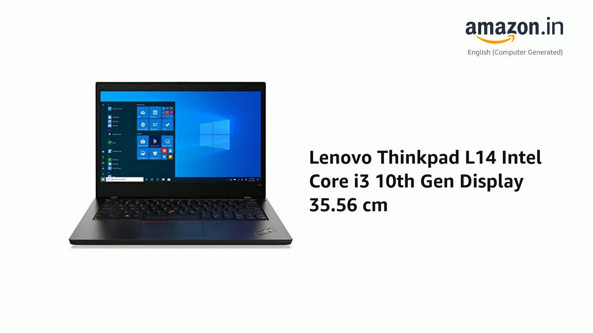 Lenovo Thinkpad L14 Intel Core i3 10th Gen Display 35.56 cm (14