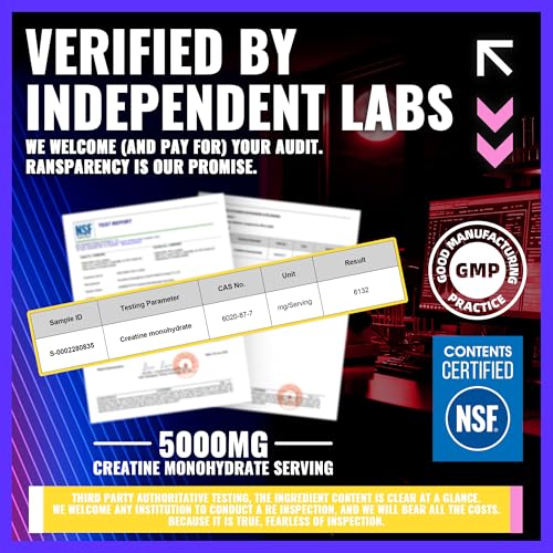 Image of NSF Certified Creatine Monohydrate Gummies for Men &Women.Grape Mango
