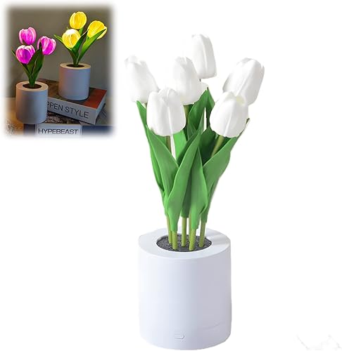 Miniatura 10 de Lámpara de girasol, girasol artificial en maceta con luces LED, luz nocturna LED USB, lámpara de mesa, mesita de noche, dormitorio, luz decorativa