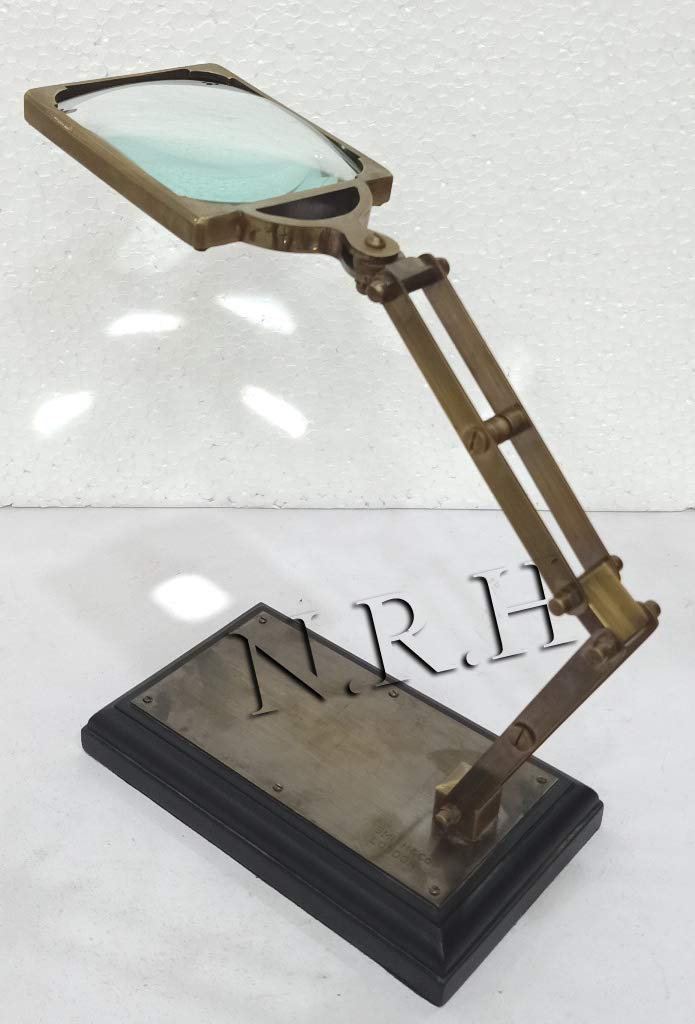 Loupe de bureau réglable style vintage pour lecture de livre