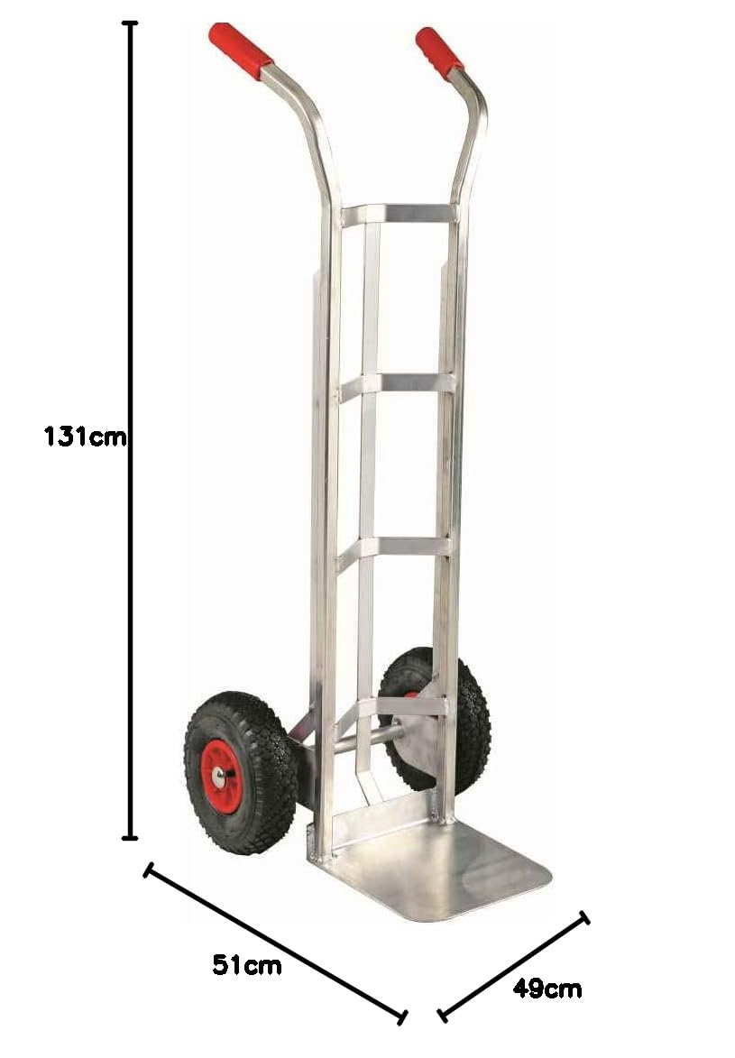 Carrello manuale professionale in alluminio porta barilotti casse fusti o bombole portata Kg.120 carrello industriale leggero per trasporti nei magazzini di barilotti di birra vino - A52CARBOF