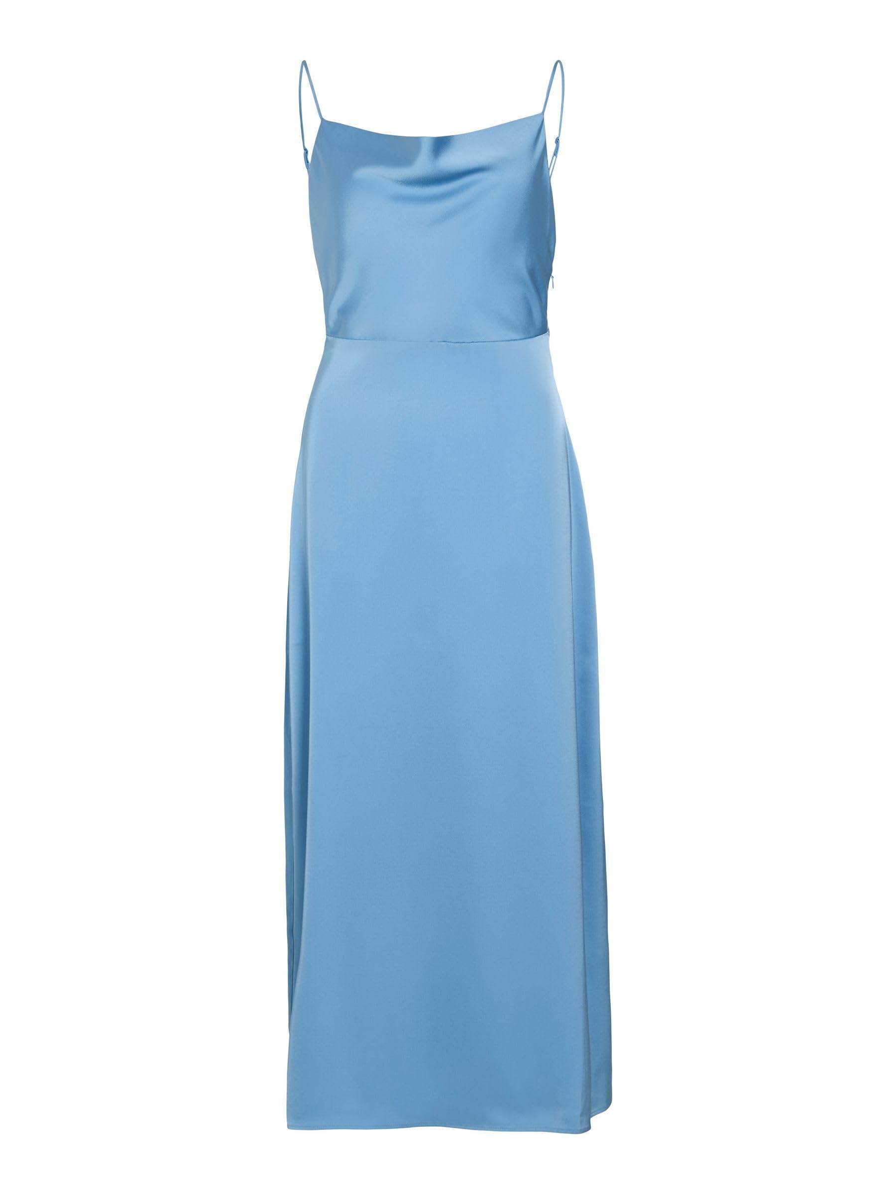 Vila Women's Blue Cowl Neck Slip Maxi Dress - Maxi Dresses - L- Dresses