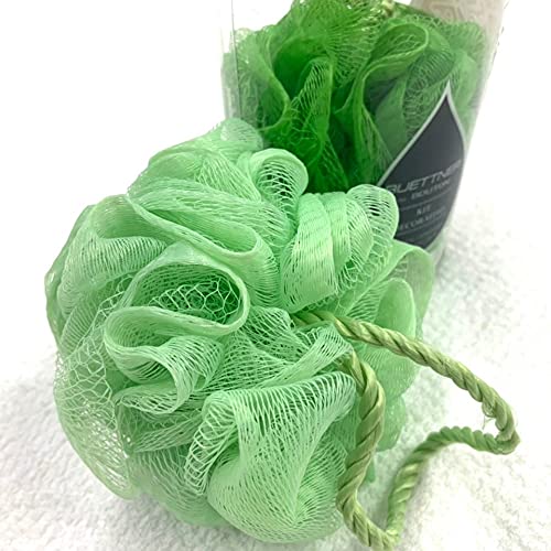 Kit Com 02 Esponjas De Banho Com Cordão Nylon Bouton Verde