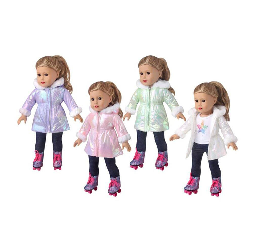 Tenue D'Hiver Pour Poupée American Girl 18" - Manteau à Col En Peluche Avec Pantalon - Vêtements De Poupée - 7