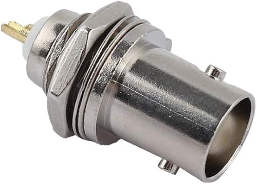 Miniatura 7 de ASHATA Mamparo hembra BNC, 20 conectores hembra BNC accesorios de monitor de montaje en panel de chasis, conectores BNC profesionales para equipos