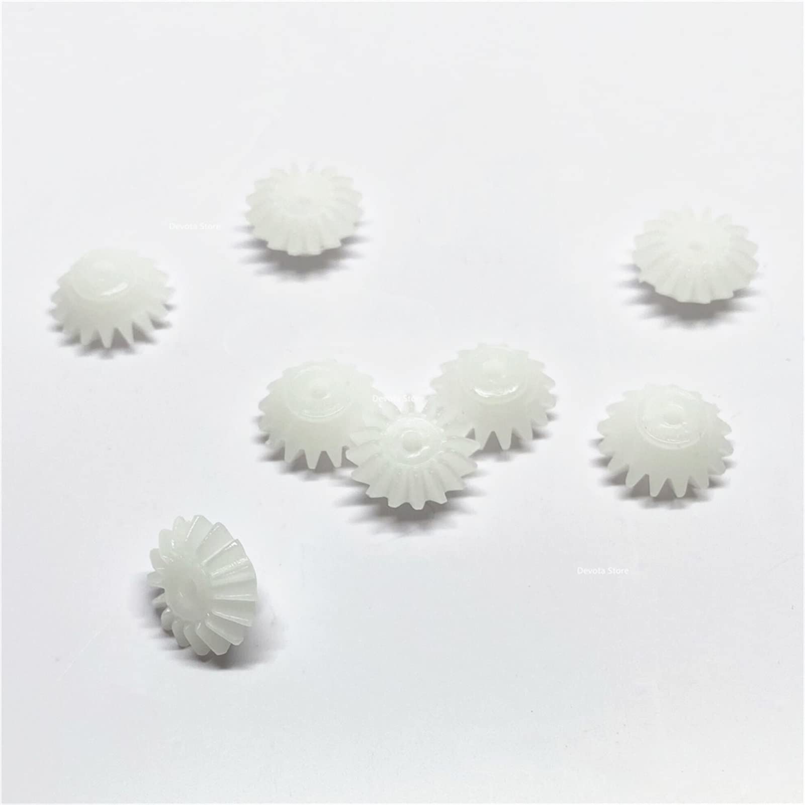 ELLANA Transmission Angle 10PCS 16 Teeth Bevel Helical Gear 1.95mm Inner Hole 90 Degree Rectangular Plastic Gear DIY Model Drive Toy Gear Driver Shaft