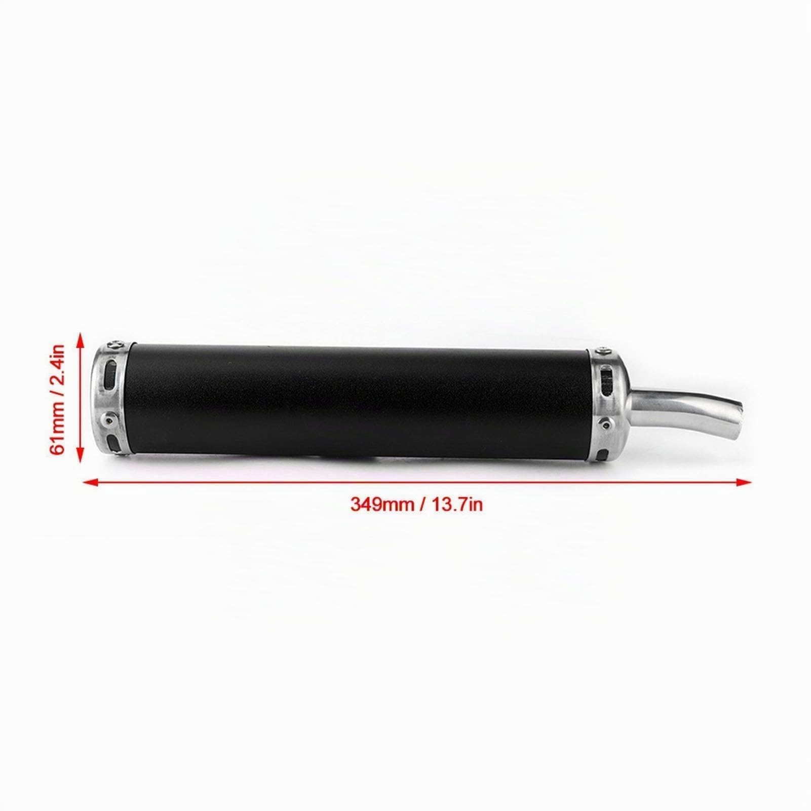 Tubo Silenciador de Escape para Motocicleta, Universal de 20 mm/0,8 Pulgadas Silenciador de Escape de Carreras de Acero Inoxidable Modificado para Motocicleta de 2 Tiempos