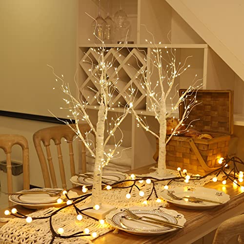 Babadeda Bonsai Tree Night Light, Birch Table Lamp For Living Room Decor, Usb Christmas Lights Floor Lamp For Bedroom Lamps, Bedside Lamp For Room Decor, Bedroom Decor Light 168 Led Warm White 2 Pack #TOP4
