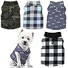 4 Pieces Winter Fabric Dog Sweater with Leash...