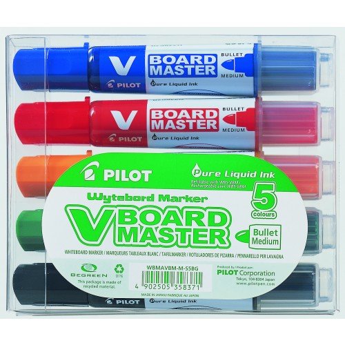 PILOT Box Whiteboard Markers 5 Colours
