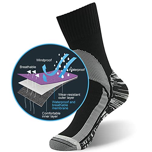 Image of RANDY SUN Waterproof Socks, Unisex Hiking Wading Trail Running Kayaking Crew Socks