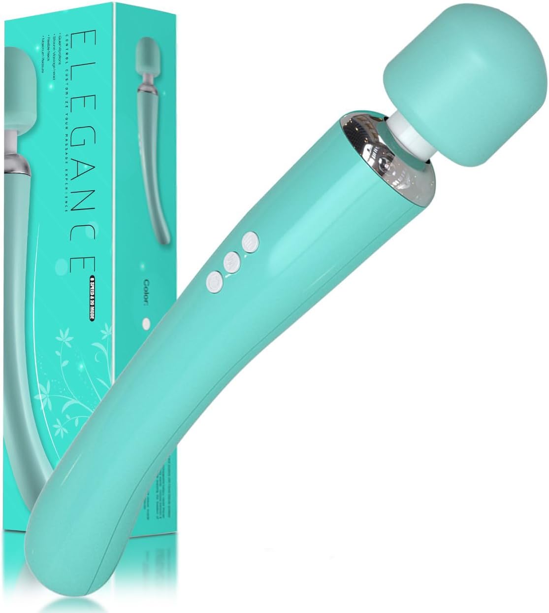 Therapeutic Cordless Massager - Powerful Massage Tool Handheld 8 Speeds 20 Patterns - Rechargeable Hand Massagers for Sore Muscles - Hand Held Massage Tool for Neck & Back