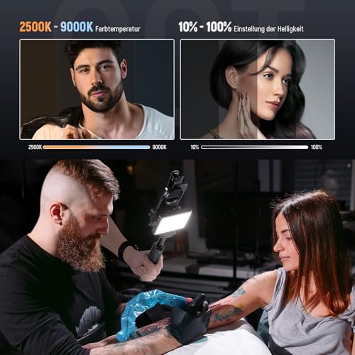 NEEWER BASICS LED Selfie und Tattoo Licht kompatibel mit iPhone, BL120B – Ansicht 2
