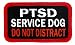 PTSD SERVICE DOG DO NOT DISTRACT Small Velcro Service Dog Woven Patch 1.5"x2.5"
