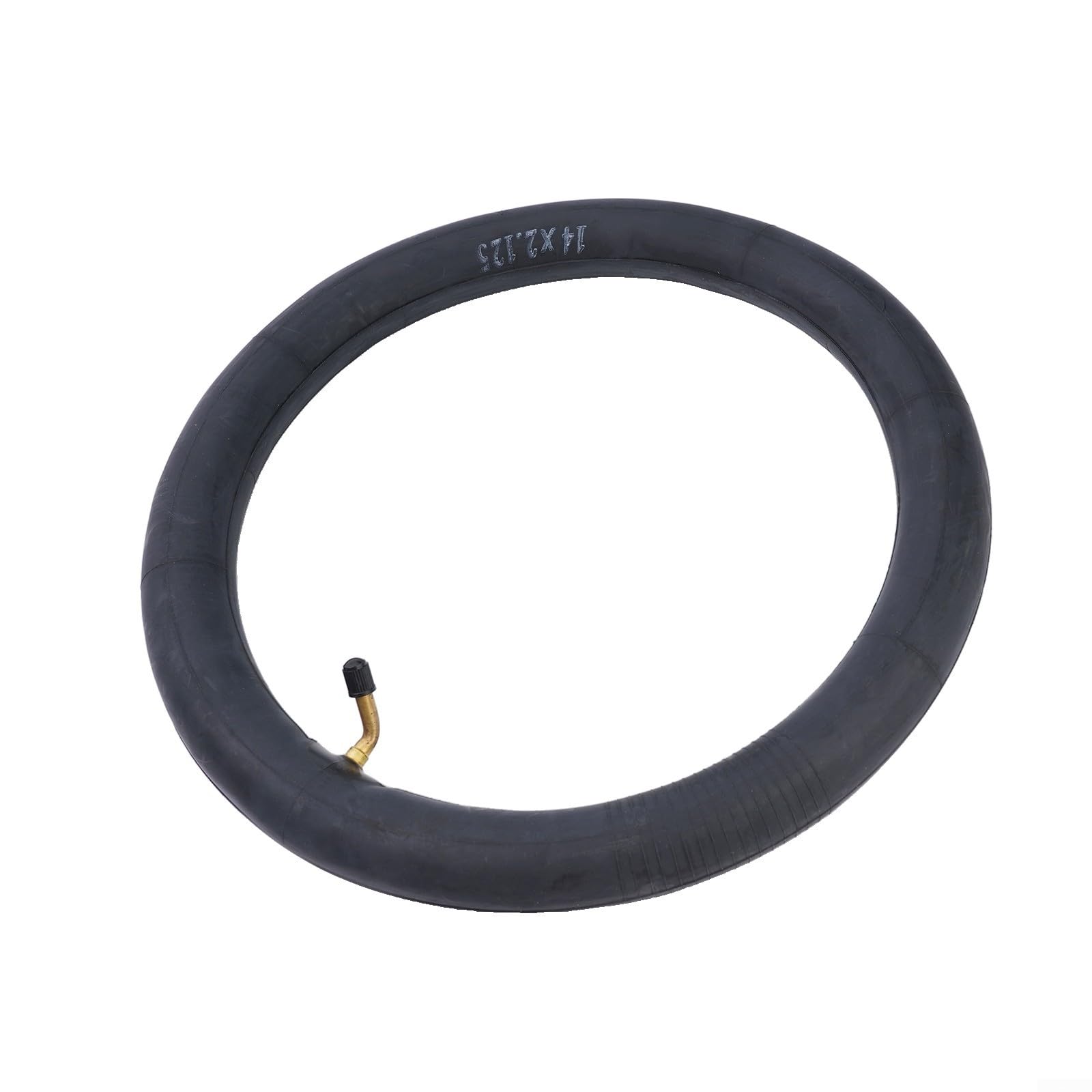 Dolvitrny 14x2.125 Inner Tube with Bent Valve Stem Tire for Electric For Bike - Black Rubber Replacement Tire, 355mm Diameter, Tubeless Compatible(Inner tube)