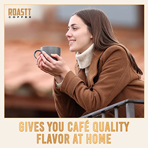 Roastt Coffee Organic Caramel Nut Ground Coffee - Buttery Caramel & Pecan Medium Roast Ground Coffee - Medium Roast Coffee Beans - Usda Certified Organic Arabica Beans Coffee - 12Oz Bag (Pack Of 1) #TOP6