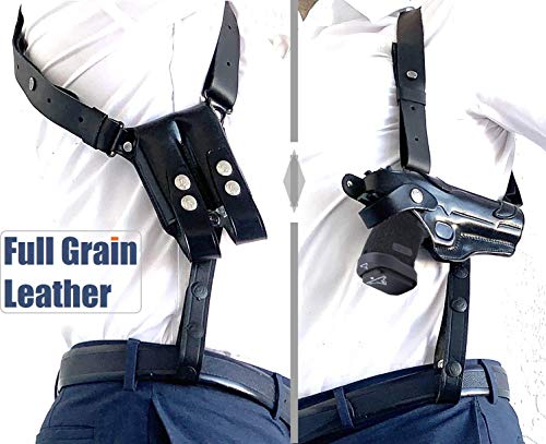 Aysesa Rig for Glock 19 Leather Shoulder Holster fits Many Glock Pistols: Glock