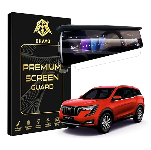Image of OHAYO Military Strength Screen Protector For For Mahindra XUV 700 Strong Protection, Full Screen Edge-to-Edge Cover, Scratch Resistant, Bubble-Free Installation, Ultra HD Clarity,With installation kit