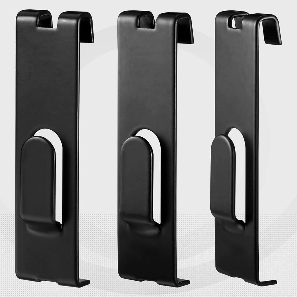 WXT488 Set 6 Ganci In Metallo Per Parete A Griglia, Organizer Da Parete Multifunzionale, 4 Pacchi Da 6 Pezzi - 5